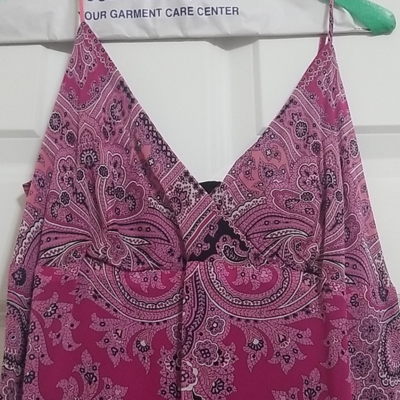 Tessuto Magenta Dress w Black White & Pink Paisley - Picture 2 of 6